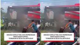 Bus Mercedes-Benz Angkut Puluhan Penumpang Terbakar Hebat di Kebumen