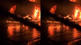 Mobi Terbakar Hebat di Jalan Tol Tangerang-Merak KM 30