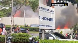 Kebakaran Landa Bedeng di Depan Ruko Alicante Gading Serpong