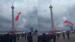 Viral Bendera Merah Putih Robek Saat Gladi HUT ke-80 TNI di Monas