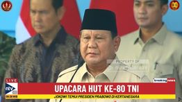 Pidato Lengkap Presiden Prabowo di Hari Puncak HUT TNI ke-80