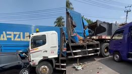 6 Kendaraan Tabrakan Beruntun di Sukabumi, Lalu Lintas Lumpuh Total
