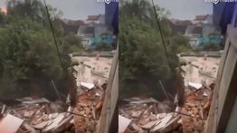 VIDEO: Ngerinya Bangunan Kos di Malang Tiba-tiba Ambruk