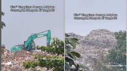 VIDEO: Penampakan Sampah Menggunung di Cipeucang Tangerang Selatan