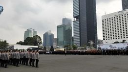 Polda Metro Jaya Bersama Sejumlah Ormas Gelar Apel Siaga Kamtibmas