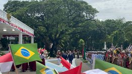 Prabowo Sambut Hangat Kedatangan Presiden Brasil di Istana Merdeka