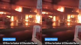 Kebakaran Hebat Hantam 10 Kios di Cilendek Barat Bogor