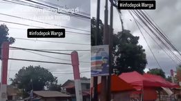 Waspada! Depok Diterjang Puting Beliung, Warga Panik Rekam Momen Angin Berputar Kencang
