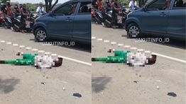 Pelajar Tewas Seketika Dihantam Truk Kontainer di Marunda