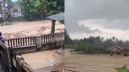 Ngeri! Banjir Bandang Terjang Cisolok Sukabumi, Ratusan Rumah Terendam dan Jembatan Putus