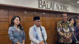 Sherly Tjoanda dan Menkum Supratman Temui Pramono di Balai Kota