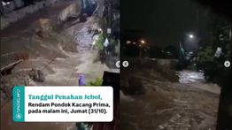 Pondok Aren Tangsel Banjir Gegara Tanggul Jebol