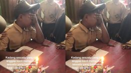 Bocah SD yang Tinggal dengan Nenek Menangis Haru Dapat Kejutan Ulang Tahun di Kelas