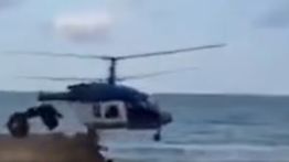 Terekam Detik-detik Helikopter Rusia Jatuh di Dagestan, Empat Tewas