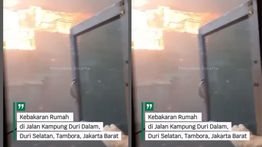 Rumah di Tambora Terbakar Hebat Sore Ini