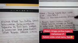 Viral Mahasiswi Universitas Terbuka Kerjakan Tugas dengan Tulis Tangan karena Tak Punya Laptop