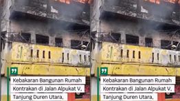 Rumah 3 Lantai Terbakar Hebat di Tanjung Duren