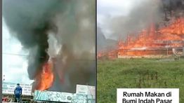 VIDEO: Ngerinya Api Membakar Rumah Makan di Bumi Indah Pasar Kemis