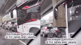 Ngeri! 7 Kendaraan Alami Kecelakaan Beruntun di Tol Japek Bekasi Barat