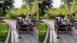 10 Tiang Listrik Ambruk di Makassar, Jalan Metro Tanjung Bunga Macet Parah