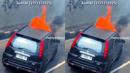 Mobil Nissan X-Trail Terbakar di Underpass Kota Cimahi