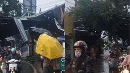 Angin Kencang Robohkan Atap Rumah di Bojonggede, Material Jatuh di Dekat Palang Rel