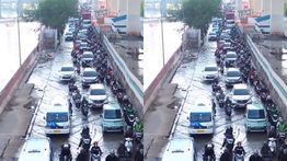 Banjir Rob di Depan JIS Picu Kemacetan Panjang di Tanjung Priok