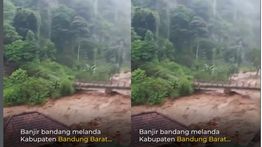 VIDEO: Rumah Warga Tersapu Banjir Bandang di Bandung Barat
