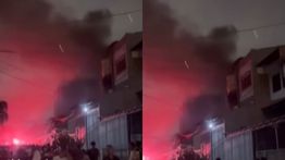 Kebakaran Hebat di Jalan Lindung Teluk Gong Penjaringan Jakut Malam Ini