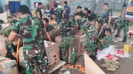 Kasau Tinjau Posko Satgasud Lanud Soewondo, Pastikan Distribusi Bantuan Berjalan Optimal