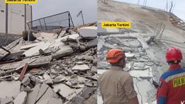 VIDEO; Bangunan Parkir Roboh di Koja