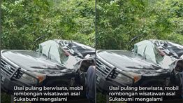 Satu Keluarga Alami Kecelakaan Maut di Palabuhanratu, Mobil Sampai Hancur