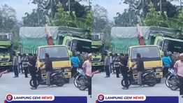 Truk Fuso Saling Hantam, Dua Orang Tewas Mengenaskan
