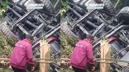 Sopir Truk Kritis Usai Alami Kecelakaan Parah, Terjun ke Jurang
