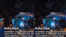 Kecelakaan Maut di Brebes, Pemotor Tewas Dihantam Mobil Pickup Pengangkut Telor Asin