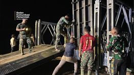 Momen Pemantik Semangat TNI Bekerja 24 Jam Bangun Jembatan