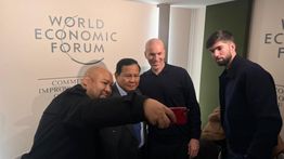 Prabowo Selfie Bareng Zinedine Zidane di Davos saat WEF 2026