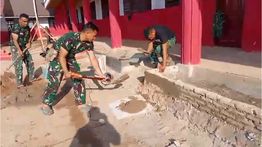 Sekolah Kembali Bersih Pascabencana, Anak-anak di Tapanuli Sekolah Lagi