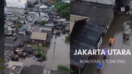 VIDEO: Ratusan Rumah di Kampung Sepatan Cilincing Terendam Banjir Parah