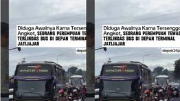 Wanita Tewas Usai Disenggol Angkot di Depan Terminal Jatijajar
