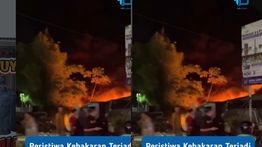 VIDEO: Bangunan Terbakar di Kawasan Bojongsari Depok Malam Ini