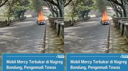 Mobil Mercy Terbakar Hebat di Nagreg Bandung, 1 Orang Tewas