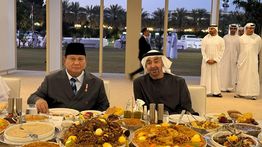 Momen Prabowo Buka Puasa Bersama MBZ , Disuguhi Sajian Khas Timur Tengah