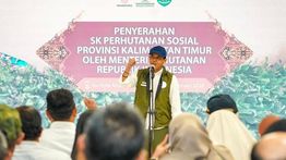 Menhut Serahkan SK Perhutanan Sosial 833 Hektare di IKN untuk 140 KK
