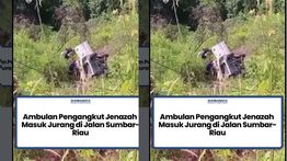 VIDEO: Ambulans Terjun ke Jurang di Limapuluh Kota, Sopir Kritis