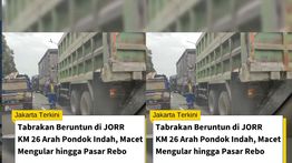 VIDEO: Tabrakan Beruntun di Ring Road (JORR) KM 26 arah Pondok Indah Bikin Macet Parah