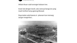 Cek Fakta: Foto Kehancuran Israel Akibat Rudal Iran Ternyata Arsip Hiroshima 1945