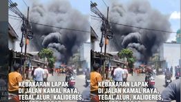 VIDEO: Kebakaran Mengerikan Hantam Bangunan di Kalideres, Asap Tebal Membumbung Tinggi