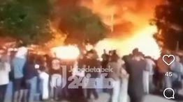 Kebakaran Dahsyat Terjadi di Lapak Limbah Pasar Kemis Tangerang