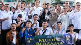 Menko AHY Lepas Mudik Bersama Kemenko Infra, Tekankan Keselamatan dan Kekeluargaan